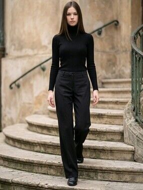 Tahari Arthur S. Levine Women's Straight Leg Pants in Black